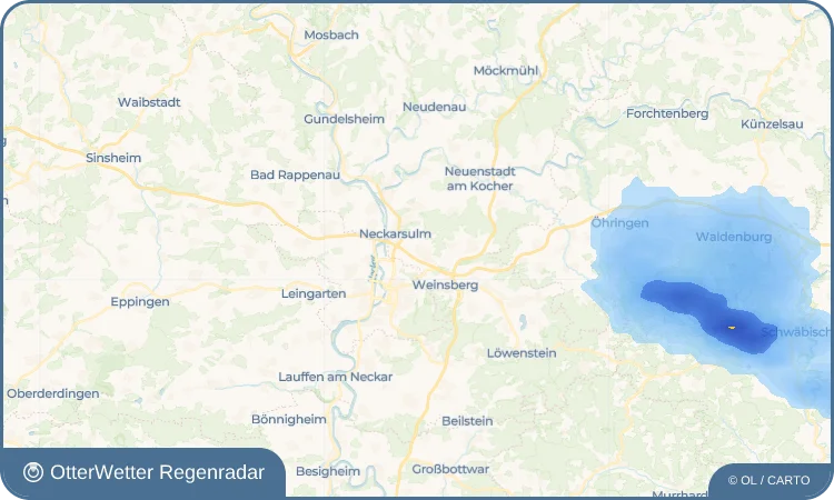 Wetter-Widget-Vorschau mit Vorhersagedaten für Binswangen