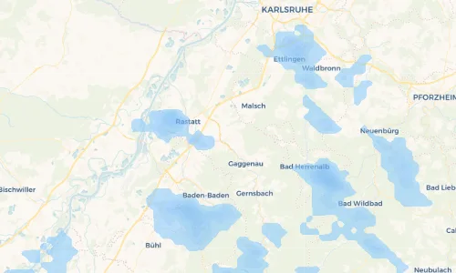 Regenradar Vorschaubild - Aktuelle Niederschläge in Bischweier und Umgebung