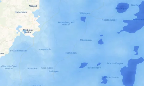 Regenradar Vorschaubild - Aktuelle Niederschläge in Bodelshausen und Umgebung
