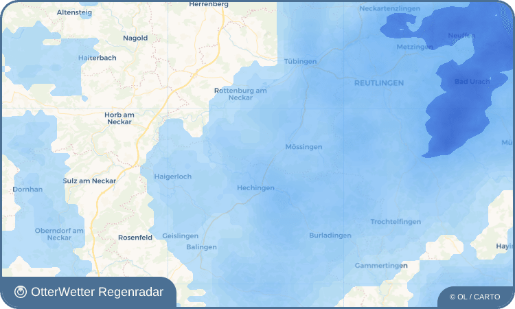 OtterWetter Regenradar-Widget Bodelshausen