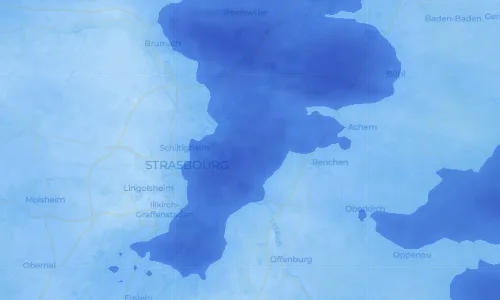 Regenradar Bodersweier: aktuelle Niederschläge in Bodersweier und Umgebung, Stand 23. Oktober 2026 um 12:25 Uhr