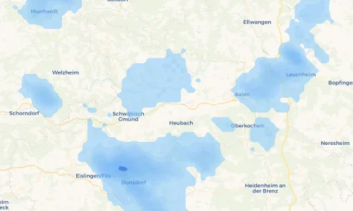 Regenradar Vorschaubild - Aktuelle Niederschläge in Böbingen an der Rems und Umgebung