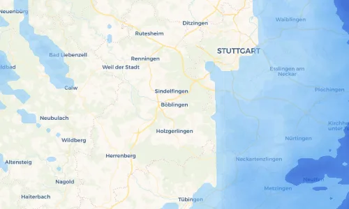 Regenradar Vorschaubild - Aktuelle Niederschläge in Böblingen und Umgebung