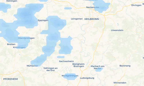 Regenradar Vorschaubild - Aktuelle Niederschläge in Bönnigheim und Umgebung