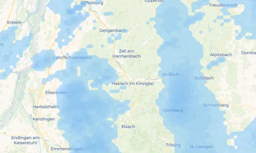 Regenradar Vorschaubild - Aktuelle Niederschläge in Bollenbach und Umgebung