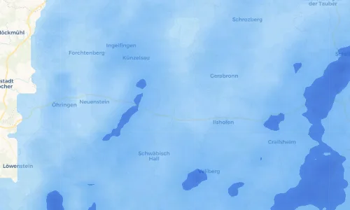 Regenradar Vorschaubild - Aktuelle Niederschläge in Braunsbach und Umgebung