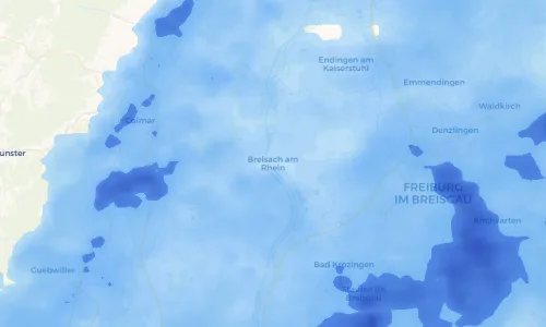 Regenradar Vorschaubild - Aktuelle Niederschläge in Breisach am Rhein und Umgebung