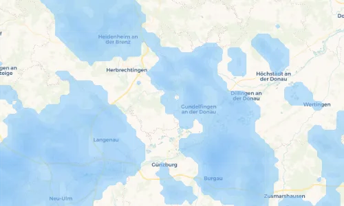 Regenradar Vorschaubild - Aktuelle Niederschläge in Brenz und Umgebung
