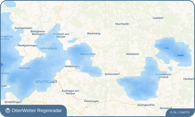 OtterWetter Regenradar-Widget Bretzenacker