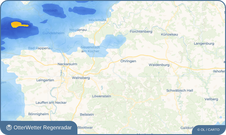 Wetter-Widget-Vorschau mit Vorhersagedaten für Bretzfeld