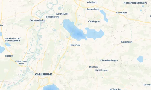 Regenradar Vorschaubild - Aktuelle Niederschläge in Bruchsal und Umgebung