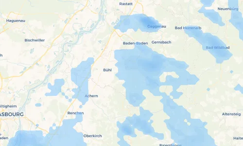 Regenradar Vorschaubild - Aktuelle Niederschläge in Bühlertal und Umgebung