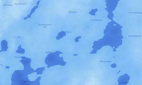 Regenradar Vorschaubild - Aktuelle Niederschläge in Bühlertann und Umgebung