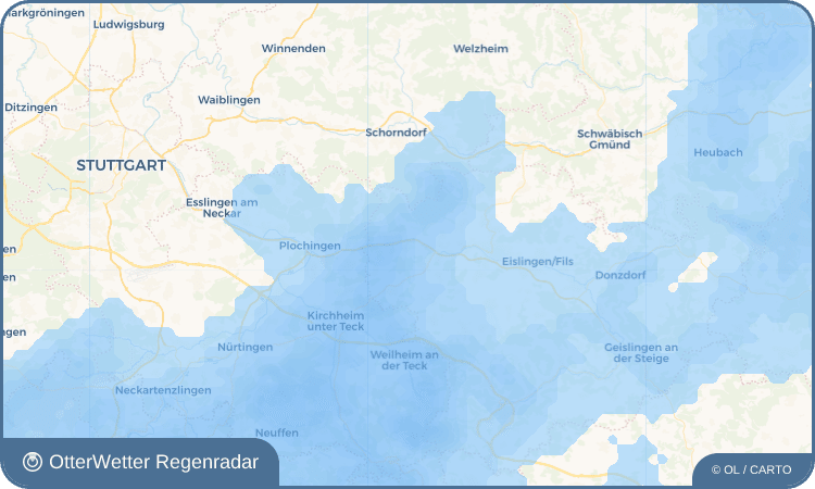 OtterWetter Regenradar-Widget Bünzwangen