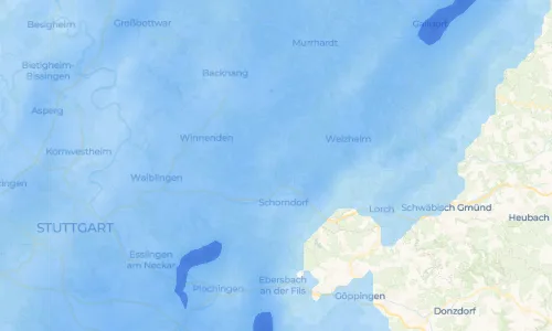Regenradar-Vorschau: aktuelle Niederschläge in Buhlbronn und Umgebung