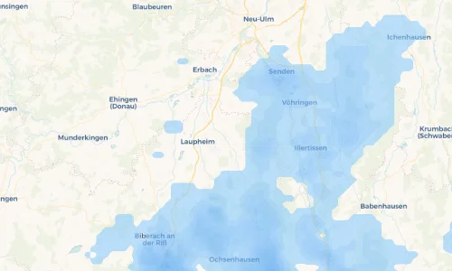 Regenradar Vorschaubild - Aktuelle Niederschläge in Burgrieden und Umgebung