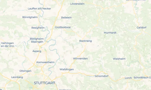 Regenradar Vorschaubild - Aktuelle Niederschläge in Burgstall an der Murr und Umgebung
