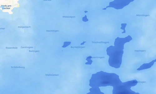 Regenradar Vorschaubild - Aktuelle Niederschläge in Burladingen und Umgebung