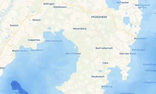 Regenradar Vorschaubild - Aktuelle Niederschläge in Calmbach und Umgebung