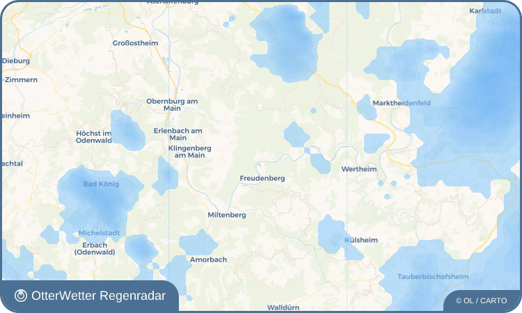 Widget-Vorschau für Collenberg Wetter-Widget-Vorschau mit Vorhersagedaten für Collenberg