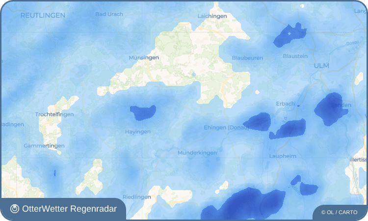 Widget-Vorschau für Dächingen Wetter-Widget-Vorschau mit Vorhersagedaten für Dächingen