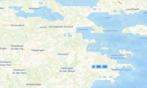 Regenradar Vorschaubild - Aktuelle Niederschläge in Degenfeld und Umgebung