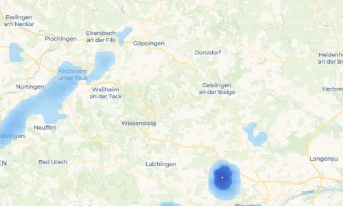 Regenradar Vorschaubild - Aktuelle Niederschläge in Deggingen und Umgebung