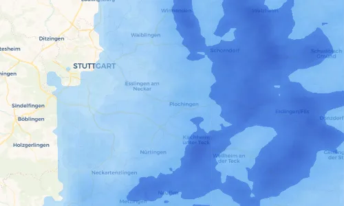 Regenradar Vorschaubild - Aktuelle Niederschläge in Deizisau und Umgebung