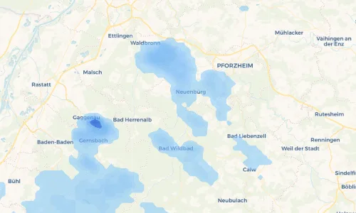 Regenradar Vorschaubild - Aktuelle Niederschläge in Dennach und Umgebung