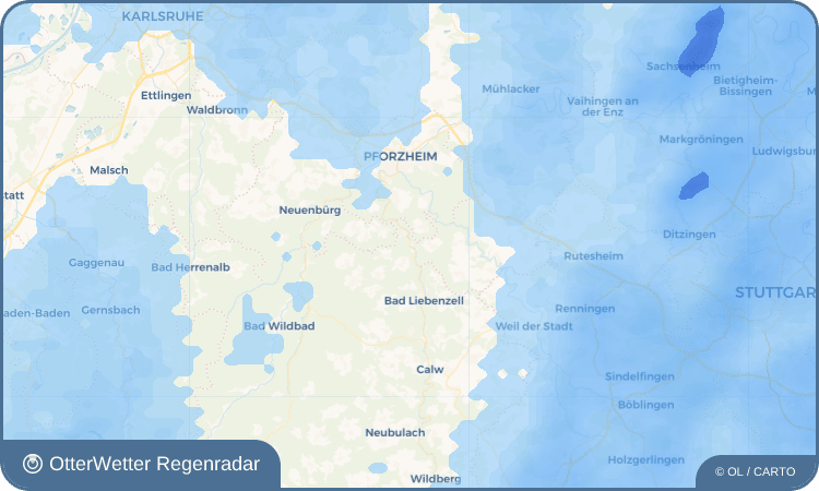 OtterWetter Regenradar-Widget Dennjächt