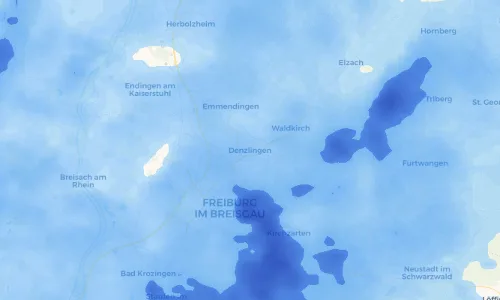 Regenradar Vorschaubild - Aktuelle Niederschläge in Denzlingen und Umgebung
