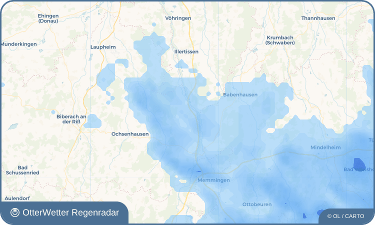 OtterWetter Regenradar-Widget Dettingen an der Iller
