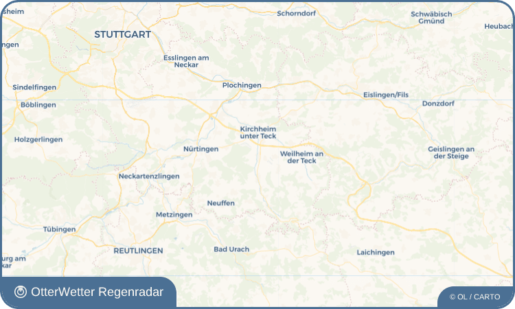 OtterWetter Regenradar-Widget Dettingen unter Teck
