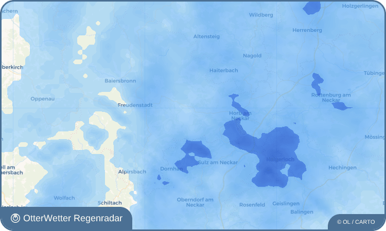 Widget-Vorschau für Dettlingen Wetter-Widget-Vorschau mit Vorhersagedaten für Dettlingen