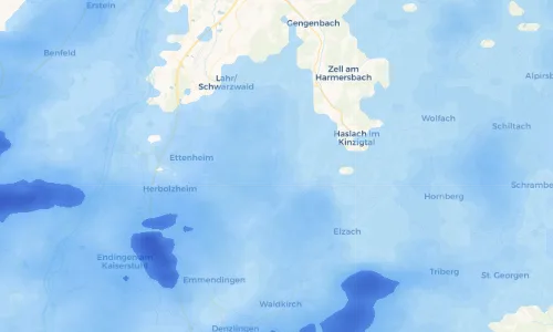 Regenradar Vorschaubild - Aktuelle Niederschläge in Dörlinbach und Umgebung