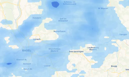 Regenradar Vorschaubild - Aktuelle Niederschläge in Dossenbach und Umgebung