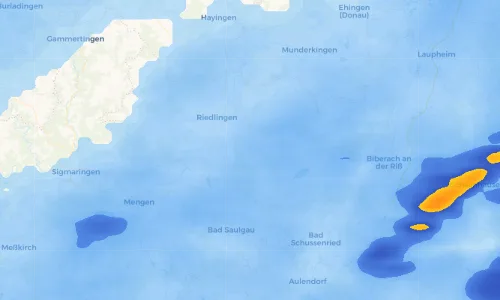 Regenradar Vorschaubild - Aktuelle Niederschläge in Dürmentingen und Umgebung