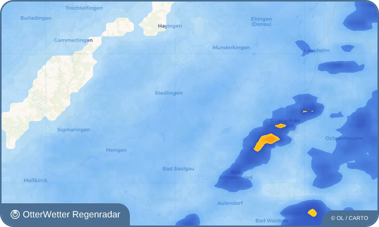 Wetter-Widget-Vorschau mit Vorhersagedaten für Dürmentingen