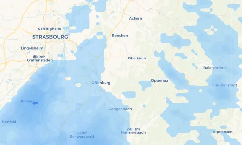 Regenradar Vorschaubild - Aktuelle Niederschläge in Durbach und Umgebung