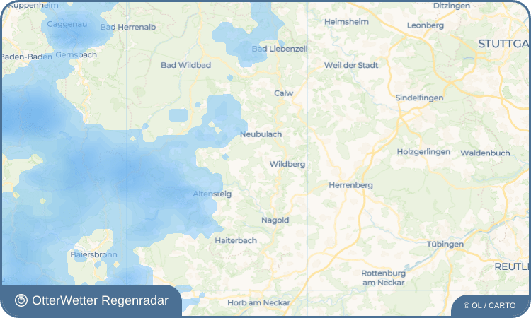 OtterWetter Regenradar-Widget Effringen