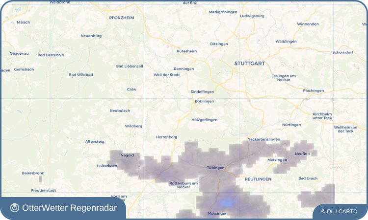 OtterWetter Regenradar-Widget Ehningen