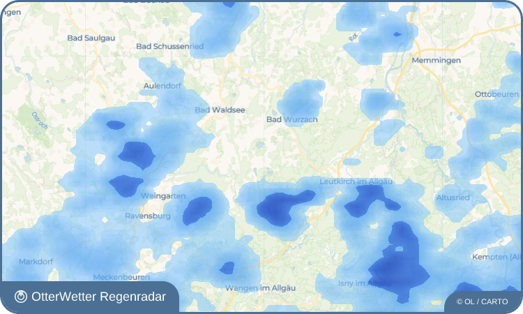 OtterWetter Regenradar-Widget Eintürnen