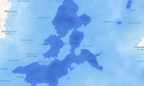 Regenradar Vorschaubild - Aktuelle Niederschläge in Eislingen/Fils und Umgebung