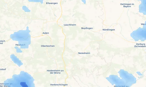 Regenradar Vorschaubild - Aktuelle Niederschläge in Elchingen auf dem Härtsfeld und Umgebung