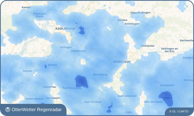 OtterWetter Regenradar-Widget Ellmendingen