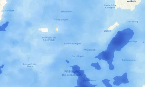 Regenradar Vorschaubild - Aktuelle Niederschläge in Emmendingen und Umgebung