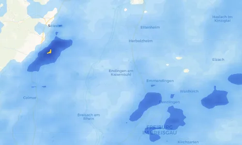 Regenradar Vorschaubild - Aktuelle Niederschläge in Endingen am Kaiserstuhl und Umgebung