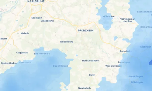 Regenradar Vorschaubild - Aktuelle Niederschläge in Engelsbrand und Umgebung