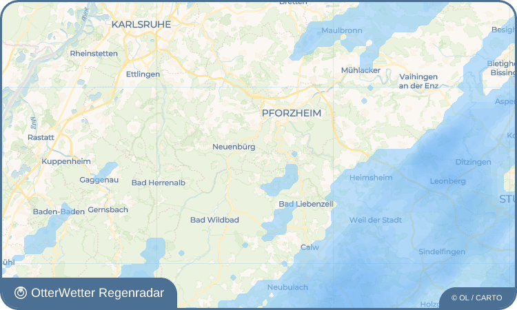 OtterWetter Regenradar-Widget Engelsbrand