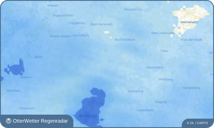 OtterWetter Regenradar-Widget Enzklösterle
